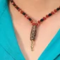 Deniz Atı Uçlu Tibet Akik Oniks Erkek Kolye