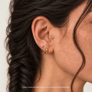 14 Ayar Altın Arı Figürlü Tragus Piercing