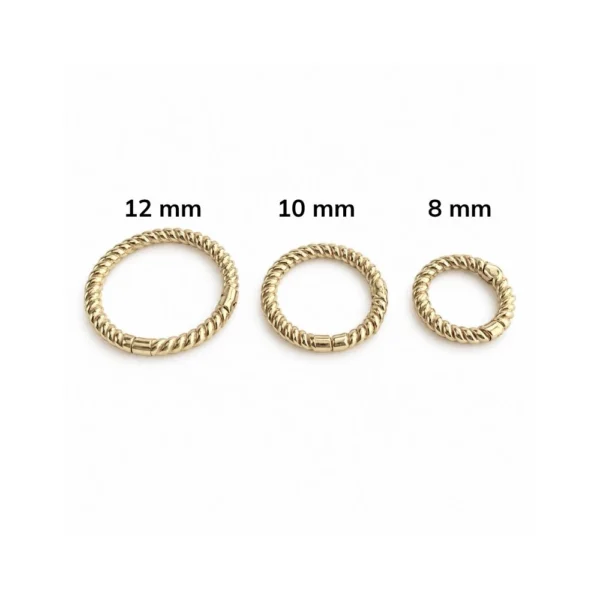 Burgu Desenli Taşsız 14 Ayar Altın Halka Helix Piercing Burgu Desenli Taşsız 14 Ayar Altın Halka Helix Piercing