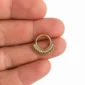 Dantel Desenli Sıra Taşlı Altın Halka Helix Piercing