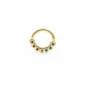 Lacivert Taşlı Halka Altın Helix Piercing