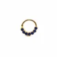 Lacivert Taşlı Halka Altın Helix Piercing
