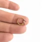 Renkli Taşlı Yaprak Motifli Altın Halka Helix Piercing