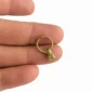 Tek Taşlı Ayıcık Figürlü Altın Halka Helix Piercing